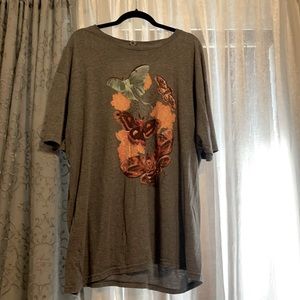 Look human months in marigolds T-shirt